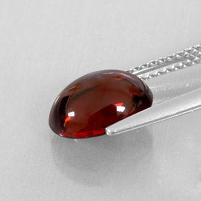 Granada almandina vermelho natural 3,38ct, transparente, transparente/translúcido