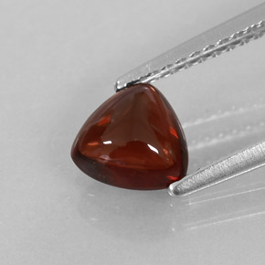 Granada almandina vermelho natural 1,17ct, transparente, transparente/translúcido