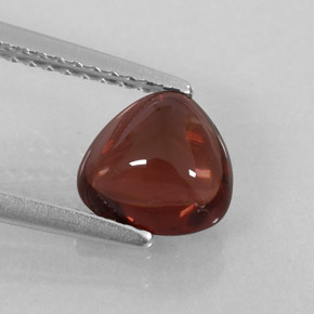Granada almandina vermelho natural 1,47ct, transparente, transparente/translúcido
