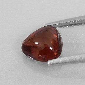 Granada almandina vermelho natural 1,47ct, transparente, transparente/translúcido