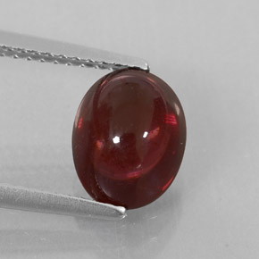 Granada almandina vermelho natural 2,94ct, transparente, transparente/translúcido