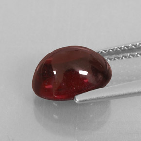 Granada almandina vermelho natural 2,94ct, transparente, transparente/translúcido