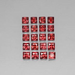 Pedras preciosas de Granada Almandina Vermelho natural de  ct, Quadrado, VVS-VS