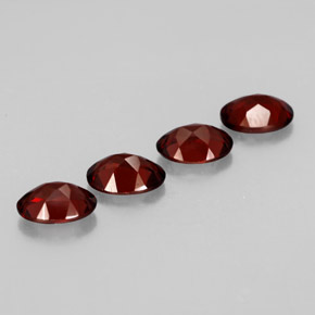 Pedras preciosas de granada almandina vermelho natural de  ct, corte oval, VVS-VS