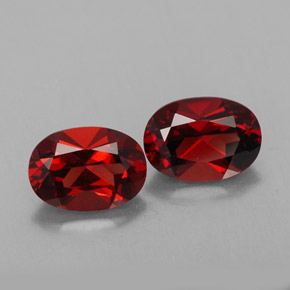 Pedras preciosas de granada almandina vermelho natural de  ct, corte oval, VVS