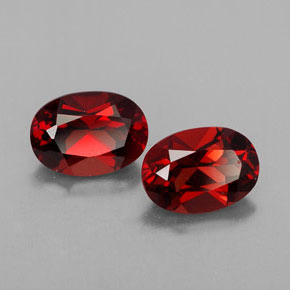 Pedras preciosas de granada almandina vermelho natural de  ct, corte oval, VVS