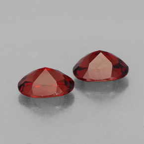 Pedras preciosas de granada almandina vermelho natural de  ct, corte oval, VVS