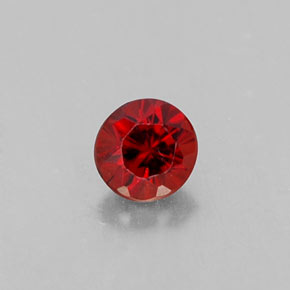 Granada almandina vermelho natural 0,37ct, corte redondo, VVS-VS