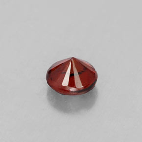 Granada almandina vermelho natural 0,37ct, corte redondo, VVS-VS