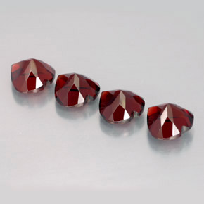 Pedras preciosas de granada almandina vermelho natural de  ct, formato de coração, VVS-VS