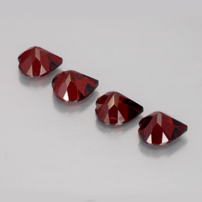 Pedras preciosas de granada almandina vermelho natural de  ct, formato de coração, VVS-VS