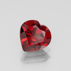 Granada Almandina Vermelho escuro Natural 1.39ct, Formato de coração, VVS