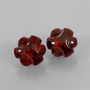 Pedras preciosas de granada almandina vermelho natural de  ct, transparente, transparente/translúcido