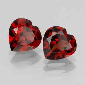 Pedras preciosas de granada almandina vermelho natural de  ct, formato de coração, VVS-VS