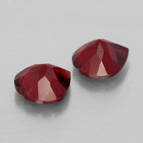 Pedras preciosas de granada almandina vermelho natural de  ct, formato de coração, VVS-VS