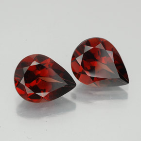 Pedras preciosas de granada almandina vermelho natural de  ct, formato de pêra, VS