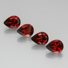 Pedras preciosas de granada almandina vermelho natural de  ct, formato de pêra, VVS-VS