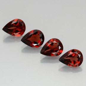 Pedras preciosas de granada almandina vermelho natural de  ct, formato de pêra, VVS-VS