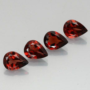 Pedras preciosas de granada almandina vermelho natural de  ct, formato de pêra, VVS-VS