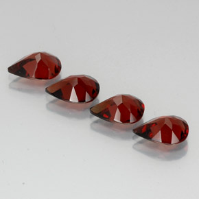 Pedras preciosas de granada almandina vermelho natural de  ct, formato de pêra, VVS-VS