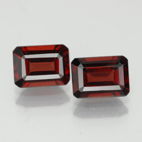 Pedras preciosas de granada almandina vermelho natural de  ct, corte esmeralda, VS