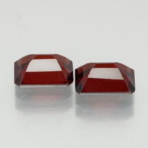 Pedras preciosas de granada almandina vermelho natural de  ct, corte esmeralda, VS
