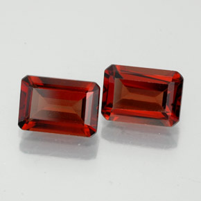Pedras preciosas de granada almandina vermelho natural de  ct, corte esmeralda, VS