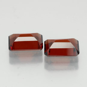 Pedras preciosas de granada almandina vermelho natural de  ct, corte esmeralda, VS