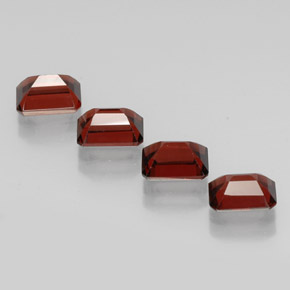 Pedras preciosas de granada almandina vermelho natural de  ct, corte esmeralda, VVS-VS