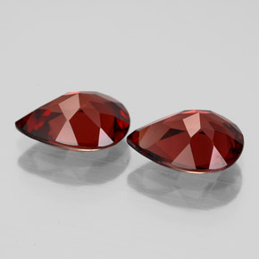 Pedras preciosas de granada almandina vermelho natural de  ct, formato de pêra, VVS