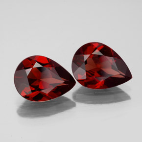 Pedras preciosas de granada almandina vermelho natural de  ct, formato de pêra, VVS-VS