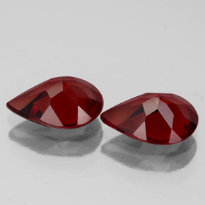 Pedras preciosas de granada almandina vermelho natural de  ct, formato de pêra, VVS