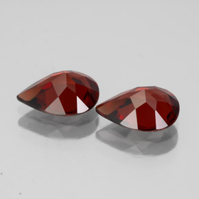 Pedras preciosas de granada almandina vermelho natural de  ct, formato de pêra, VVS-VS