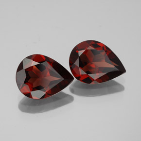 Pedras preciosas de granada almandina vermelho natural de  ct, formato de pêra, VVS-VS