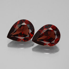 Pedras preciosas de granada almandina vermelho natural de  ct, formato de pêra, VVS-VS