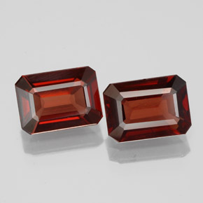 Pedras preciosas de granada almandina vermelho natural de  ct, corte esmeralda, VVS-VS