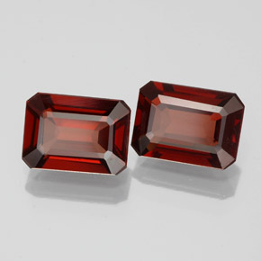 Pedras preciosas de granada almandina vermelho natural de  ct, corte esmeralda, VVS-VS