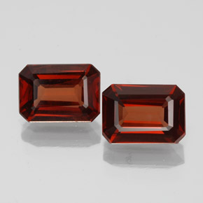 Pedras preciosas de granada almandina vermelho natural de  ct, corte esmeralda, VVS-VS