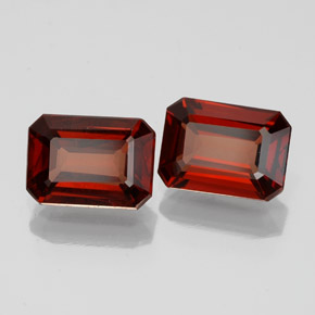 Pedras preciosas de granada almandina vermelho natural de  ct, corte esmeralda, VVS-VS