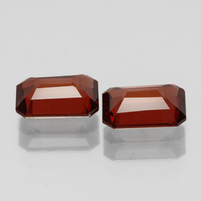Pedras preciosas de granada almandina vermelho natural de  ct, corte esmeralda, VVS-VS