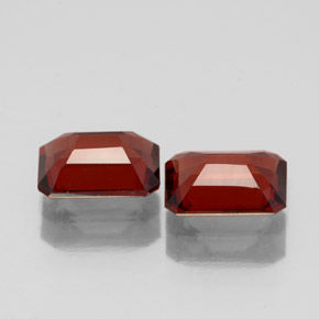 Pedras preciosas de granada almandina vermelho natural de  ct, corte esmeralda, VS