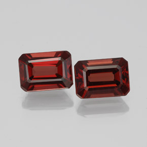 Pedras preciosas de granada almandina vermelho natural de  ct, corte esmeralda, VVS-VS