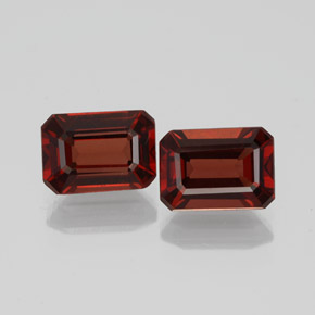 Pedras preciosas de granada almandina vermelho natural de  ct, corte esmeralda, VVS-VS