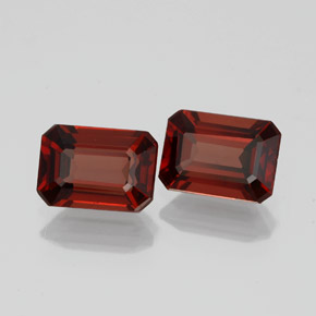 Pedras preciosas de granada almandina vermelho natural de  ct, corte esmeralda, VVS-VS