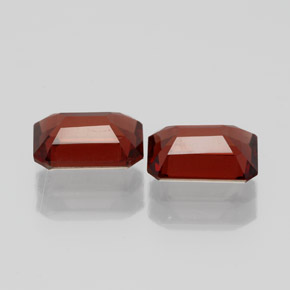 Pedras preciosas de granada almandina vermelho natural de  ct, corte esmeralda, VVS-VS