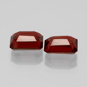 Pedras preciosas de granada almandina vermelho natural de  ct, corte esmeralda, VS