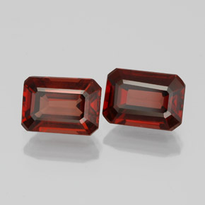Pedras preciosas de granada almandina vermelho natural de  ct, corte esmeralda, VVS-VS