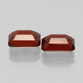 Pedras preciosas de granada almandina vermelho natural de  ct, corte esmeralda, VVS-VS