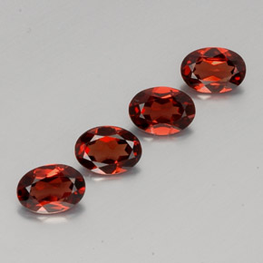 Pedras preciosas de granada almandina vermelho natural de  ct, corte oval, VVS-VS
