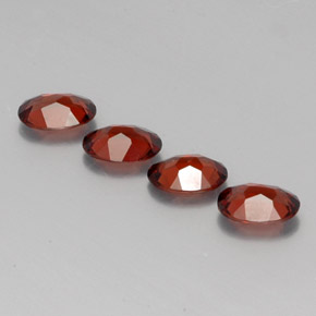 Pedras preciosas de granada almandina vermelho natural de  ct, corte oval, VVS-VS